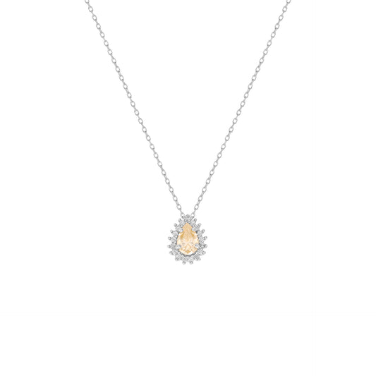 Colar gota Princess moissanite