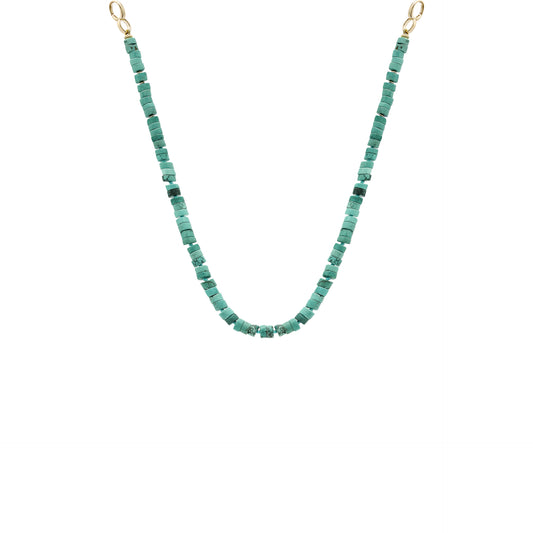 Colar pedras  turquesas verde com fecho