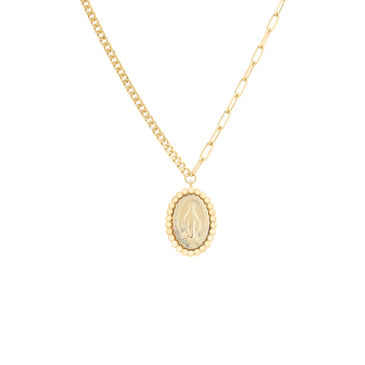 Colar medalha milagrosa metade elos