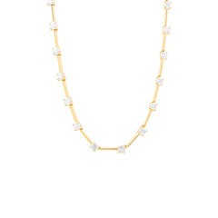 Colar riviera fio faca moissanite