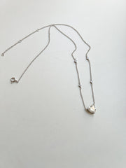 Colar coração moissanite