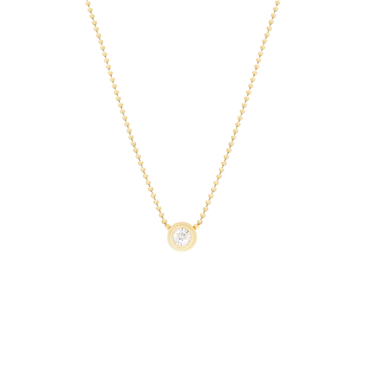 Colar ponto de luz moissanite bolinhas