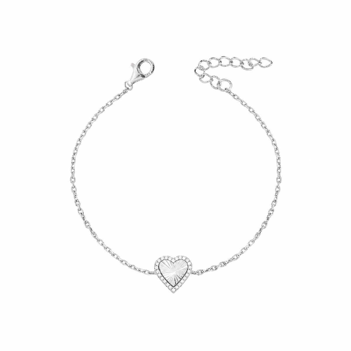 Pulseira coração raiado