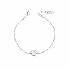 Pulseira coração raiado