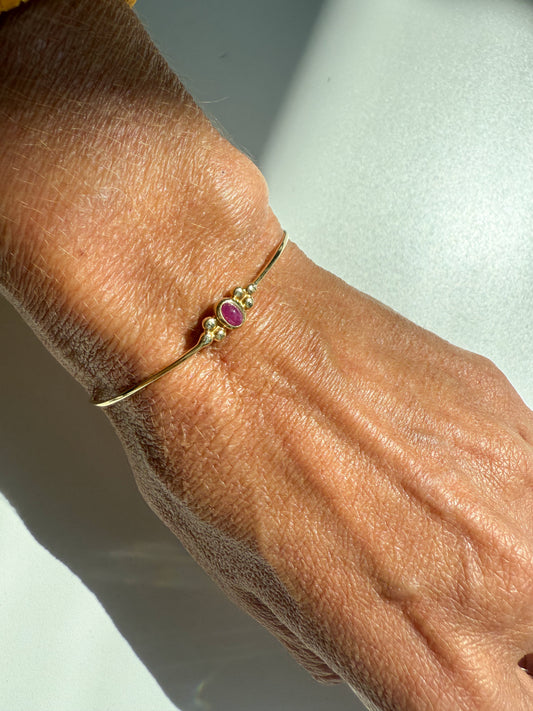 Bracelete rubi ouro 18k