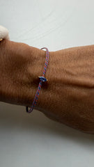 Pulseira fio seda Tanzanita