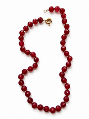 Colar pedras naturais jade vermelha