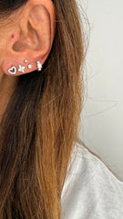 Trio piercing moissanite
