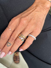 Anel mindinho moissanite 3mm