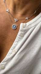 Colar Nossa Senhora das Graças moissanite