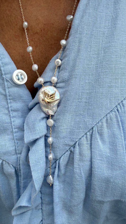 Terço Espirito Santo pérolas