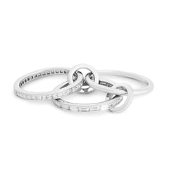Anel entrelaçado moissanite
