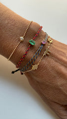 Pulseira bolinhas ponto Moissanite