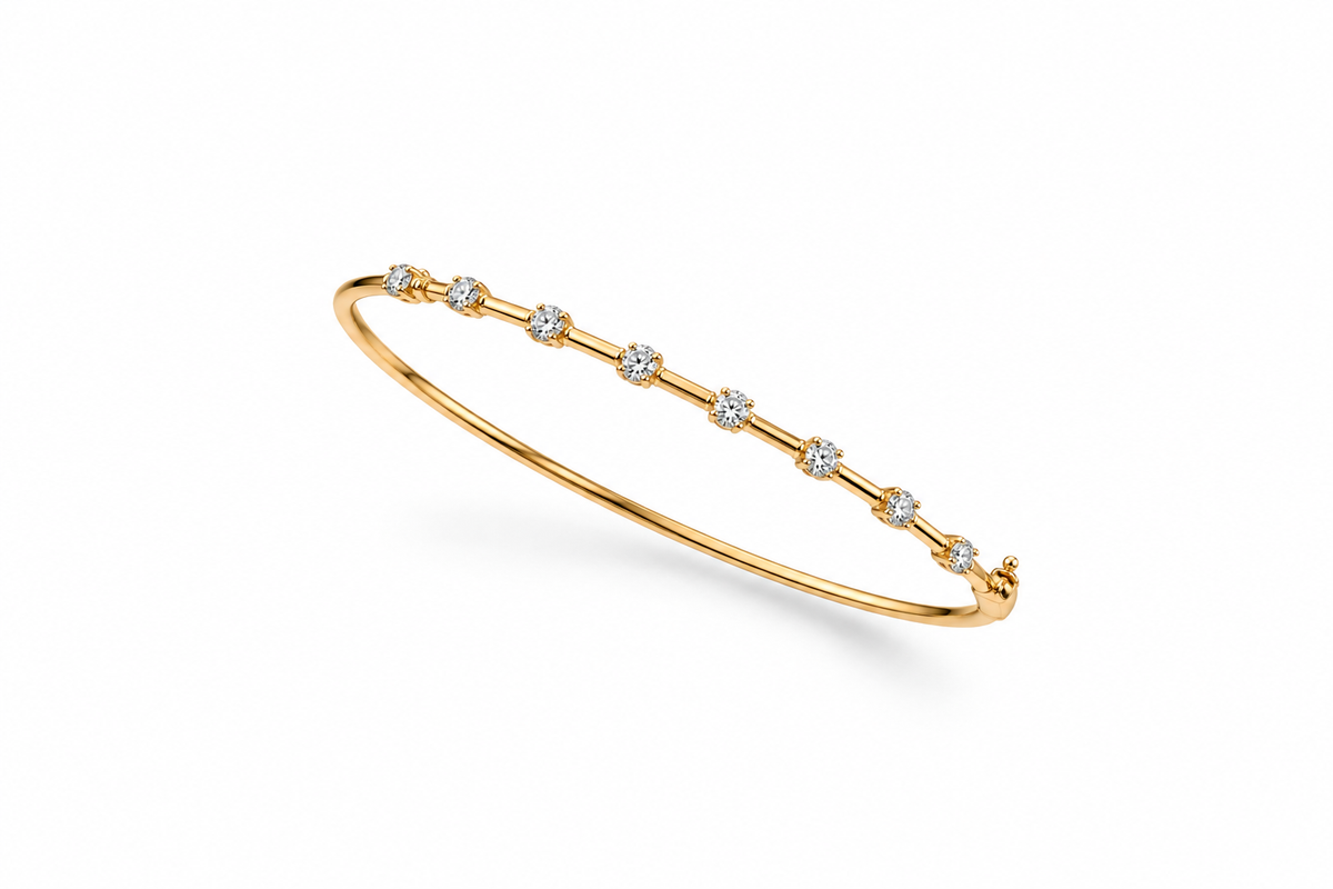 Bracelet pontos de luz Moissanite