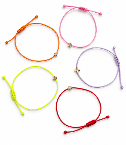 Pulseira colorida fio de seda elementos – Helen Gordilho