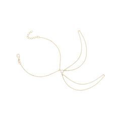 Hand Chain duas correntes Moissanite