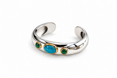 Bracelete Aura turquesa e esmeralda
