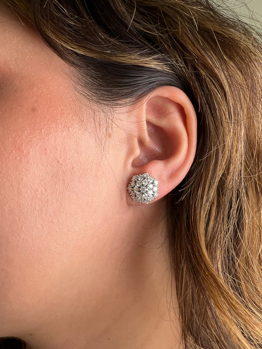 Brinco chuveiro moissanite 2mm
