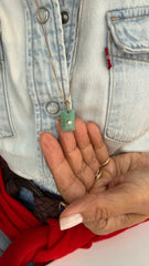 Pingente  pedra Jade verde