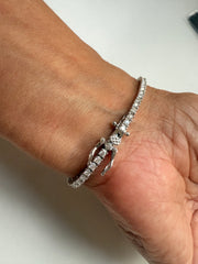 Pulseira riviera moissanite 2mm