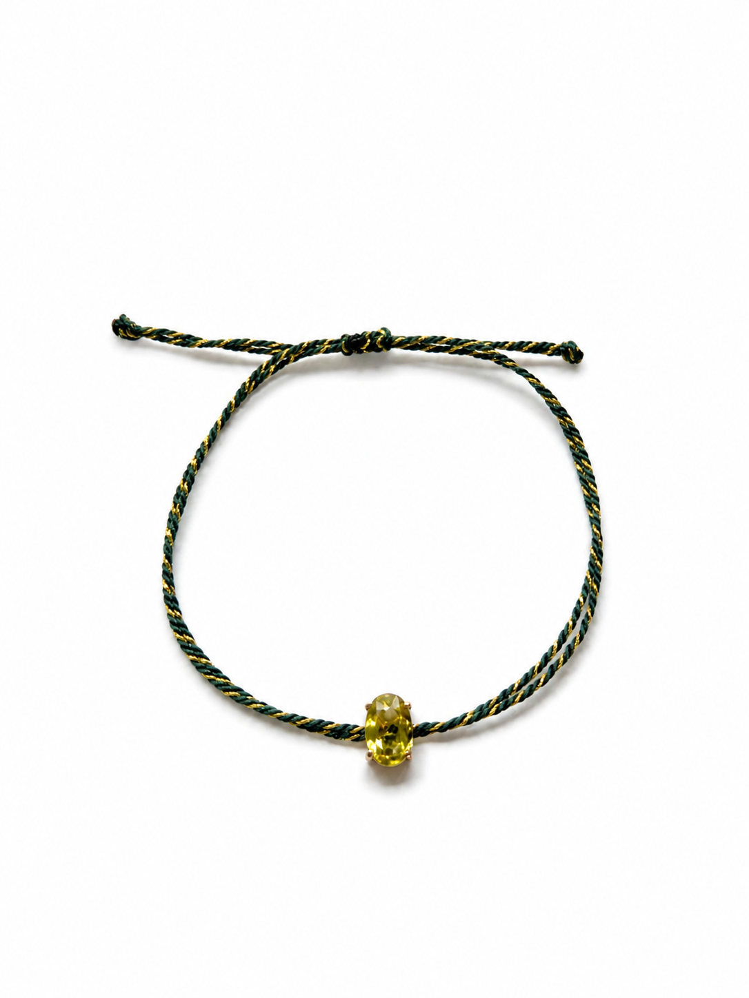 Pulseira fio de seda Crisoberilo