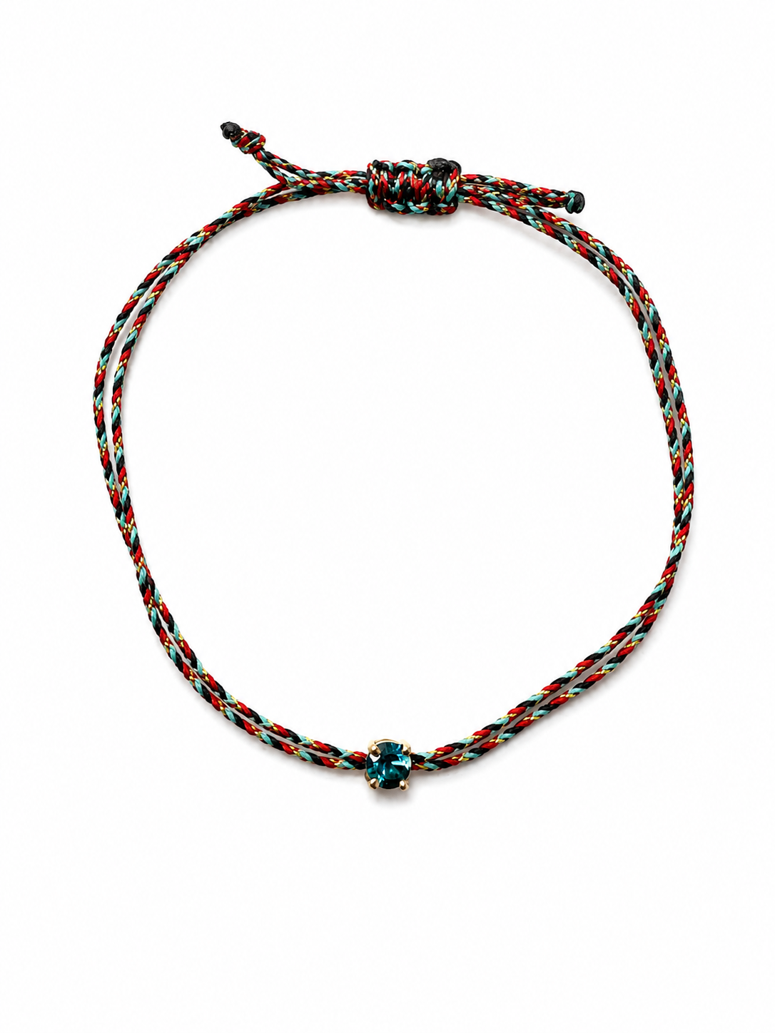 Pulseira fio de seda turmalina indicolita