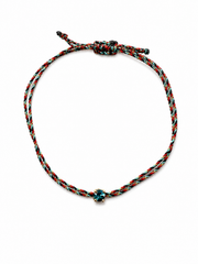 Pulseira fio de seda turmalina indicolita