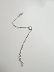 Pulseira coração corrente elos