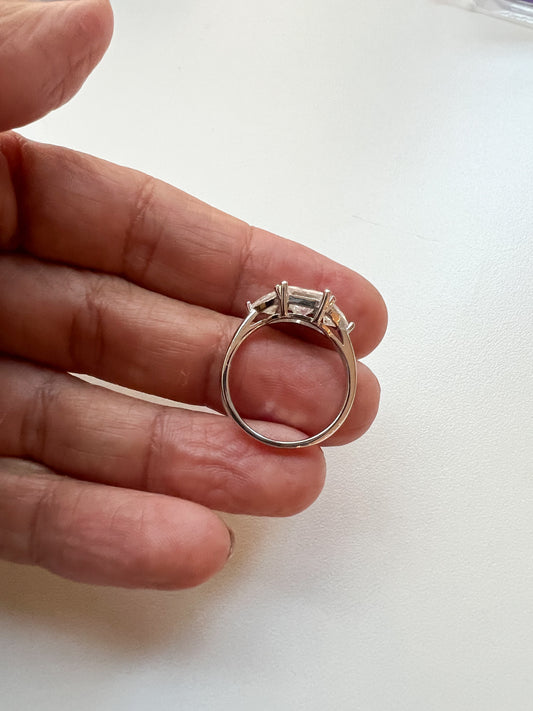 Anel solitário  moissanite 2.05 ct