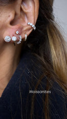 Argola ponto de luz Moissanite 5mm