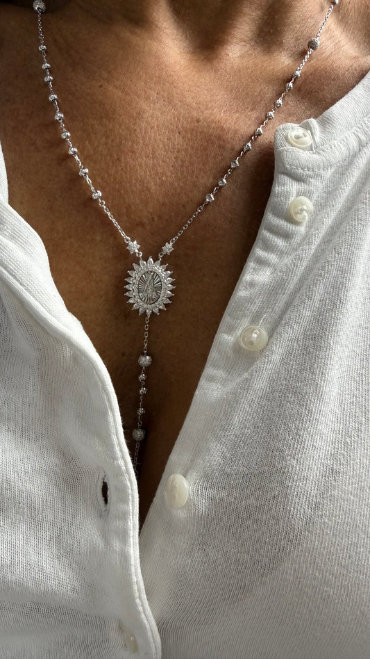 Terço Medalha Nossa Senhora Aparecida moissanite