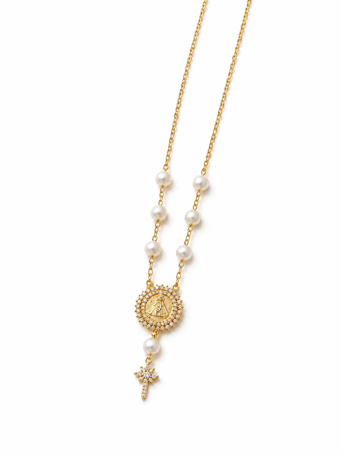 Terço pérolas Nossa Senhora Aparecida