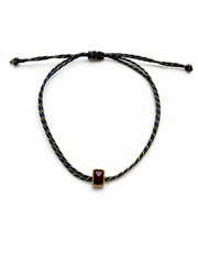 Pulseira fio de seda rubi