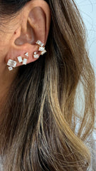 Piercing baguetes moissanite