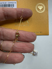 Colar ponto de luz moissanite 8mm