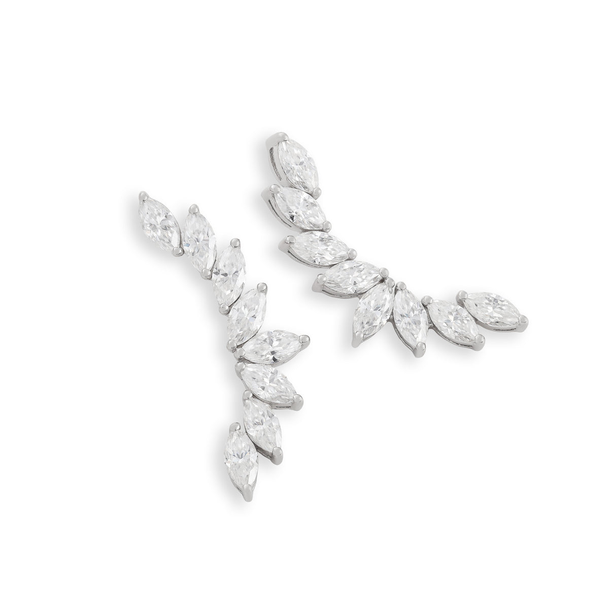 Earcuff pétalas Moissanite