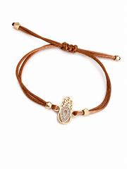 Pulseira Hamsa fio seda