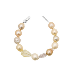 Pulseira  pérolas e pedras Cristina