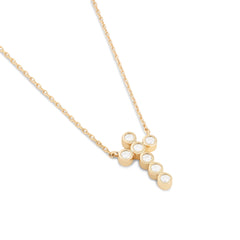 Colar cruz Celeste moissanite