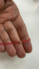 Pulseira colorida fio de seda elementos