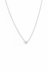 Colar ponto de luz moissanite 3mm