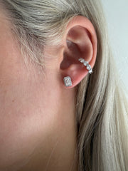Brinco Moissanite quadrado
