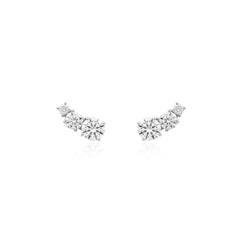 Earcuff 3 pontos moissanite