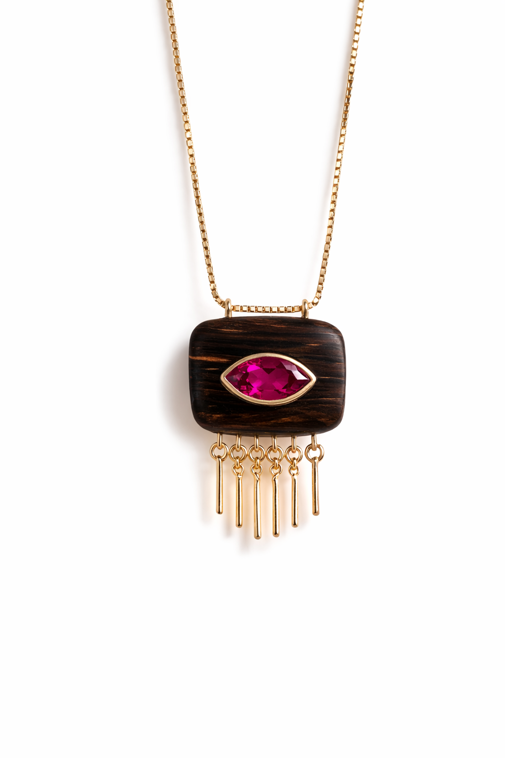 Colar Madeira e navete