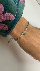Pulseira fio de seda turmalina Paraíba