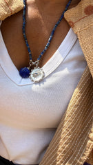 Colar pastilhas Lapis lazuli