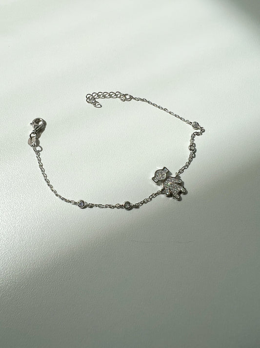 Pulseira Menina e menino moissanite