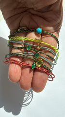 Pulseira fio de seda topázio imperial