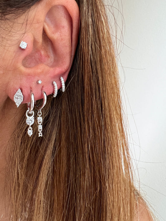 Argola Trio Dangle Hoops