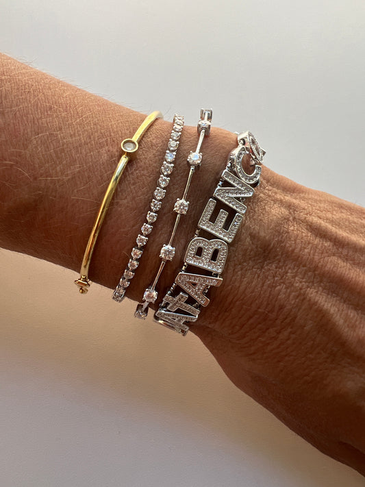 Pulseira ABENÇOADA cravada zircônias